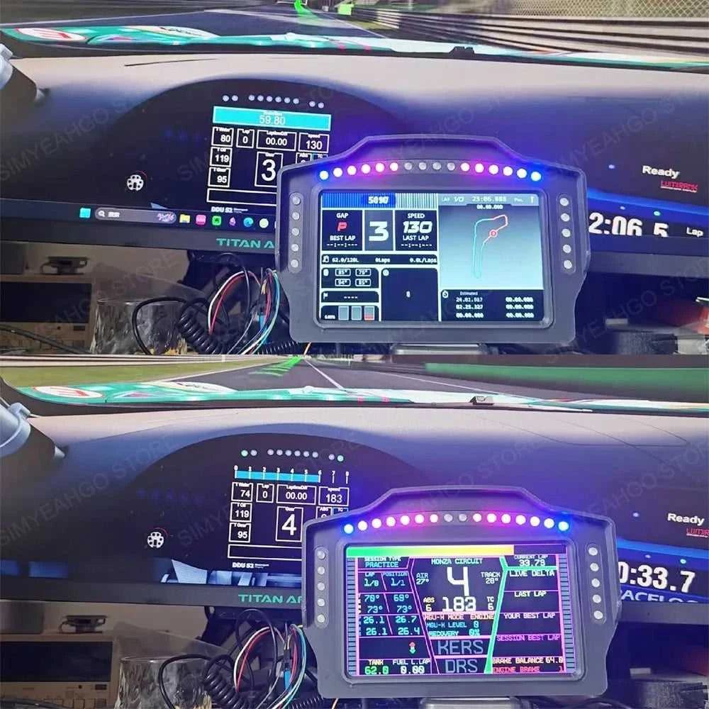 PC Simracing Games 7 inch Multi-functional Instrument Speed Display Dashboard for MOZA FANATEC Simagic Logitech G29 Accessories The jack market .AU The jack market .AU Accessories Electronics $ 217 14:193#WK 7inch Meter