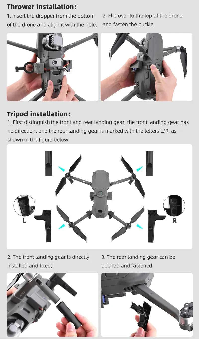 BRDRC AirDrop Dropping System for DJI Mavic 2 Pro/Zoom Drone Ring Gift Deliver Life Rescue Delivery Device Dispenser Thrower The jack market .AU The jack market .AU Drones $ 84 14:200006151#Thrower