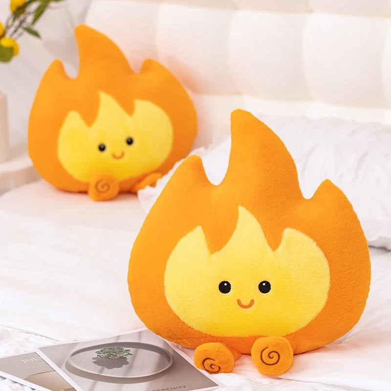 46CM Cute Little Fire Man Plush Toys Cartoon Anime Stuffed Dolls Kawaii Room Decor Toy Hobby Collection