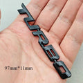 3D ABS Chrome Black Car Sticker Logo TURBO Fender Side Badge Rear Trunk Emblem Decals For Car Sport TURBO Universal Accessories