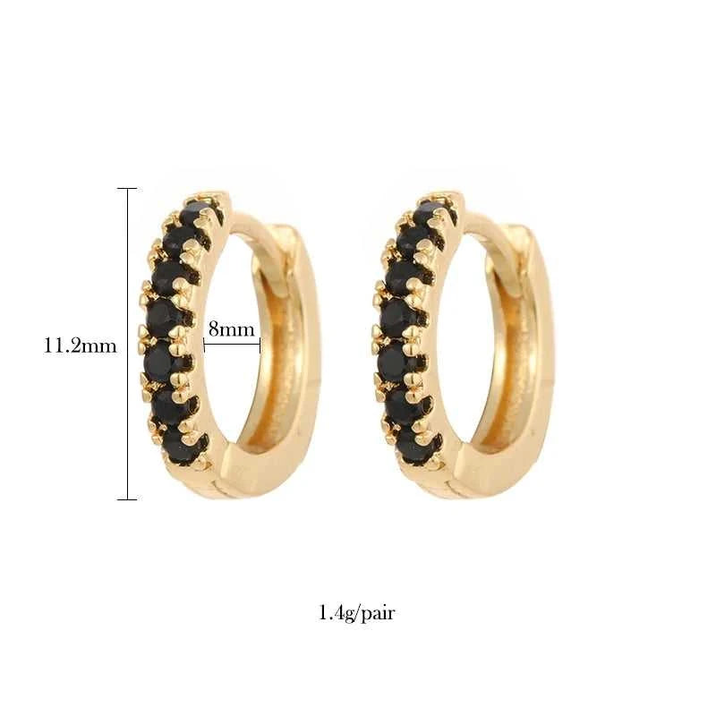 TIANDE Black Zircon Hoop Drop Earrings for Women Gold Plated Piercing Women's Dangle Earrings Set 2022 Fashion Jewelry Wholesale The jack market .AU The jack market .AU Jewellery & Chains $ 48 200001034:200025551#JQH0068-SS-5