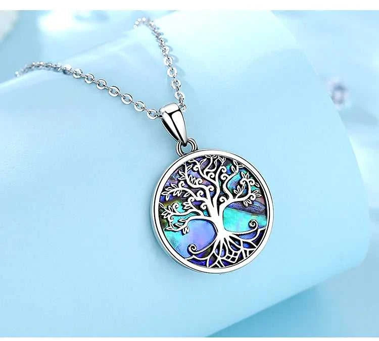 EUDORA New 925 Sterling Silver Tree of Life Pendant Necklace Abalone Shell Jewelry Elegant Fashion Party Gift The jack market .AU The jack market .AU Jewellery & Chains $ 93 200000226:193#with 18 inch chain