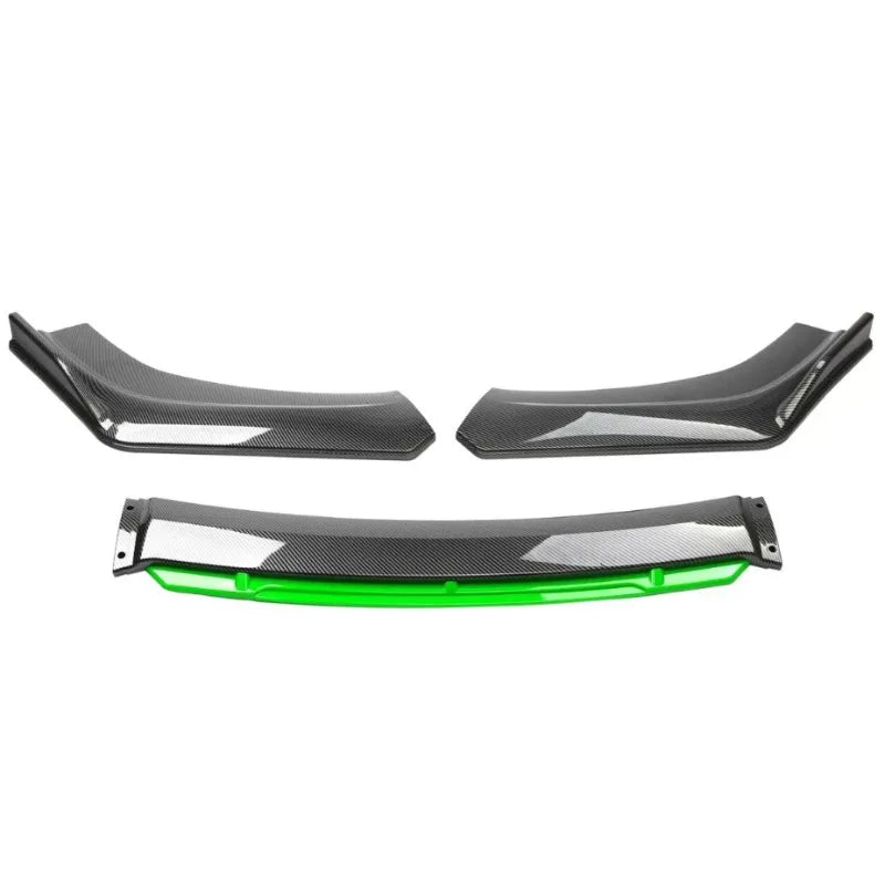 For Universal Cars 3-Piece Adjustable Universal Car Front Bumper Lip Spoiler Diffuser Splitter Body Kits Side Corner Guard