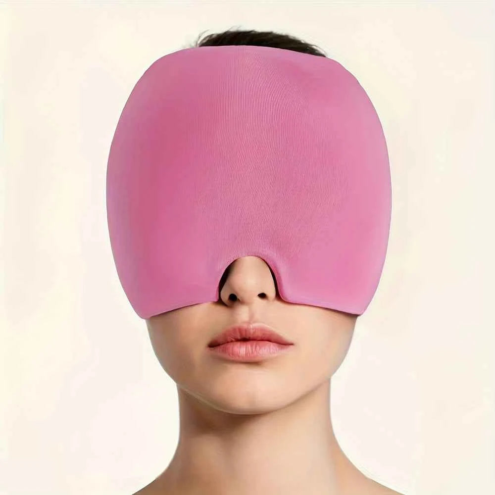 Migraine Relief Cap - Dual Hot & Cold Therapy Head Wrap for Headaches, Sinus Pressure & Puffy Eyes