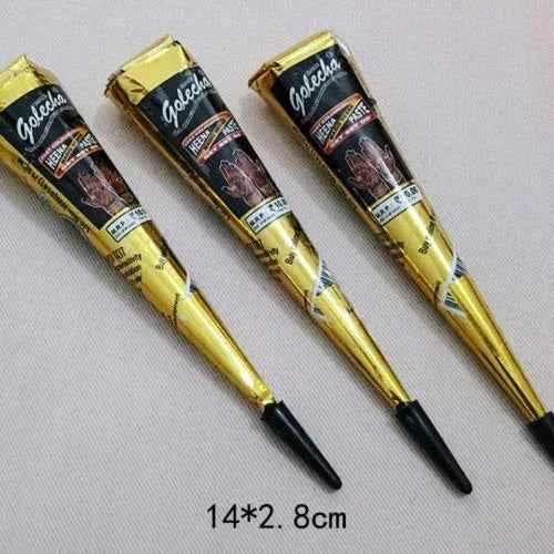Henna Magic Henna Cones - Vibrant Indian Body Art Paste for Stunning Temporary Tattoos