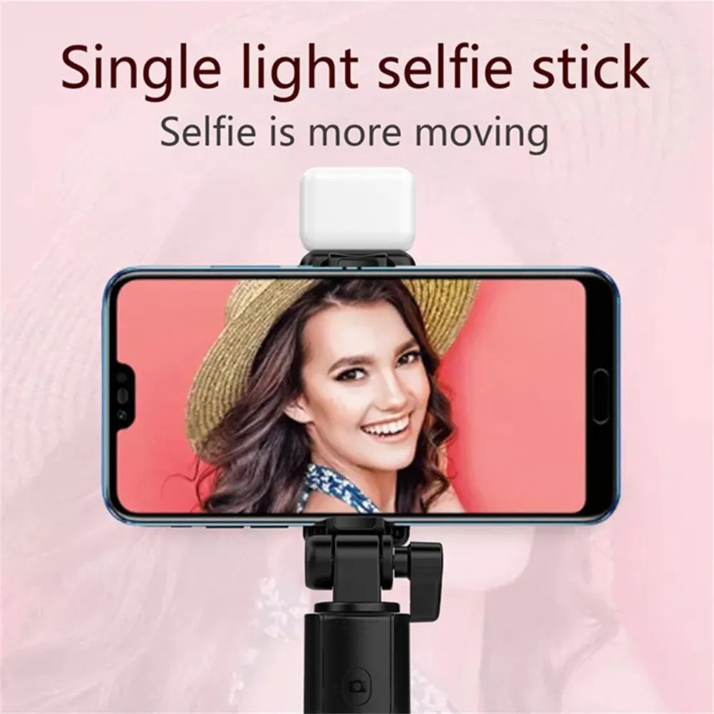 Portable Bluetooth Selfie Stick Tripod Holder with Remote Shutter Fill Light Extendable Wireless Remote Retractable Phone Stand - Jack market 1988Jack Market 1988