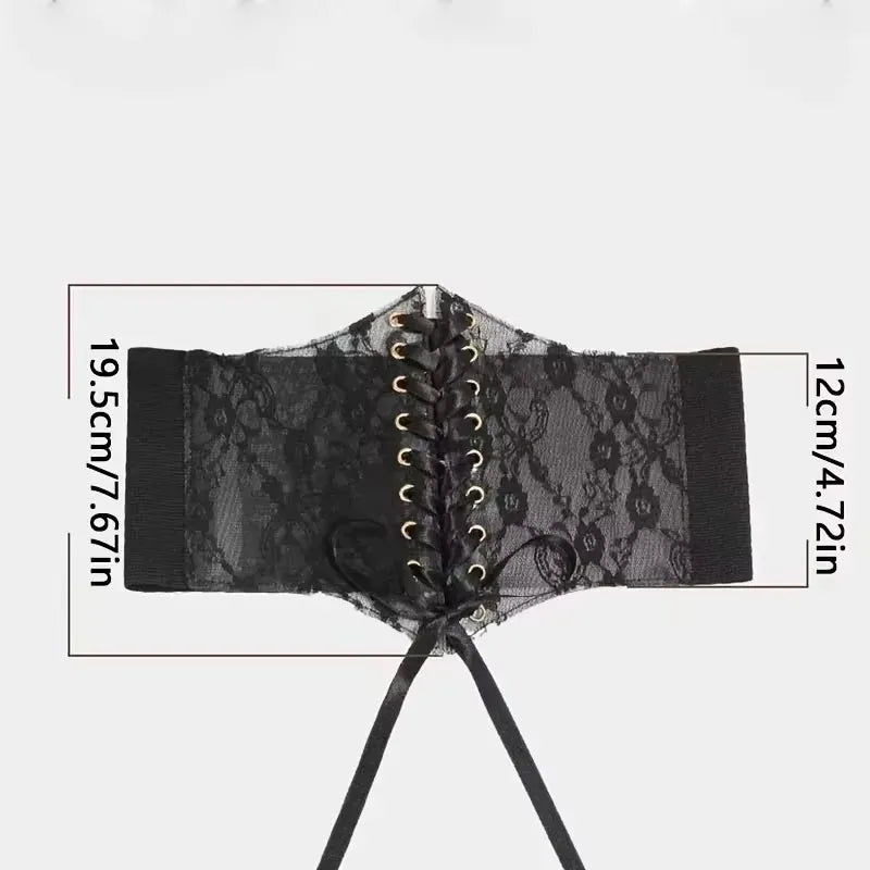 Luxe Lace Wide Waistband - Versatile Elastic Waist Seal for Effortless Style