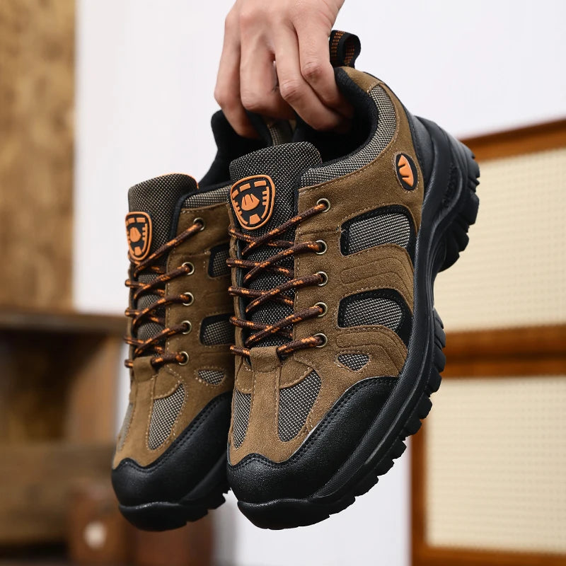 Men's Outdoor Hiking Shoes Anti-Slip Wear-Resistant Breathable Durable Camping Sneakers Comfortable Casual Sneakers