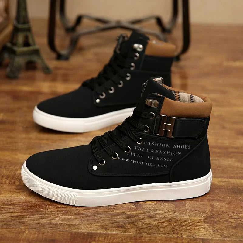 2025 Spring New Korean Edition Men's Shoes High Top Board Shoes Retro Casual Lace Up Men's Fashion High Top Snow Casual Shoes The jack market .AU The jack market .AU Step Up Your Style: Trendy Shoes for Every Occasion! $ 86 14:1254#khaki;200000124:100010483
