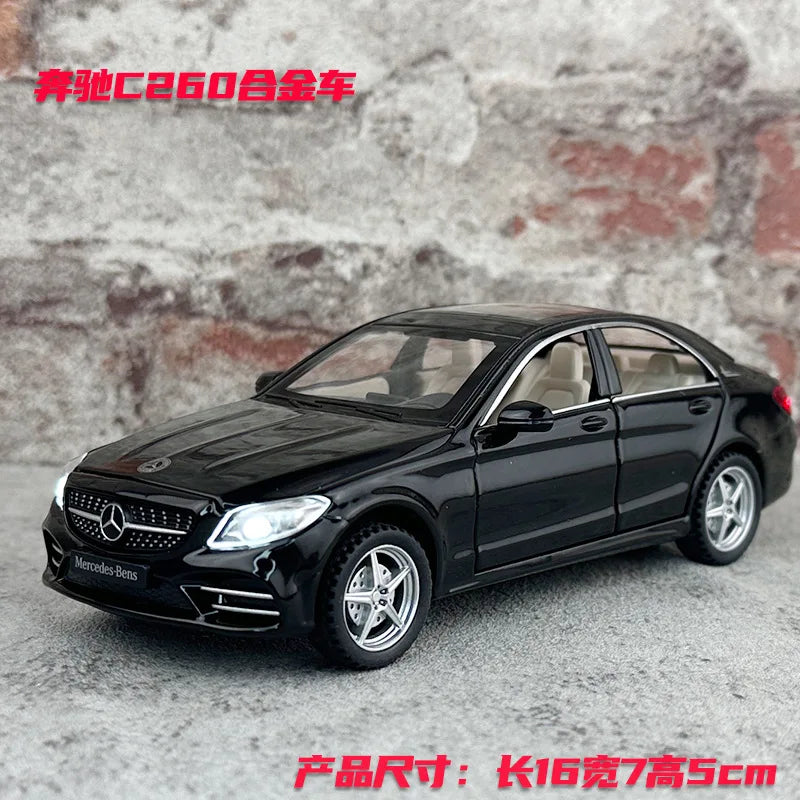 1:32 Mercedes C-Class Diecast Alloy Car Model – Sound & Light Toy Gift