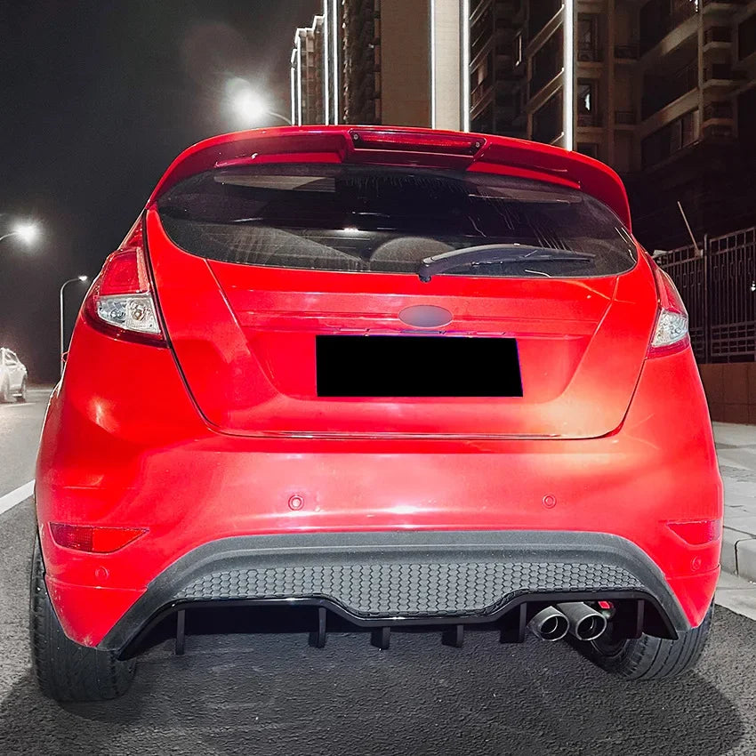 Car  Accessories 2012 2013 2014 2015 2016 2017 For Ford Fiesta ST MK7 Rear Bumper Diffuser Lip Parts Exterior Splitter Body Kit