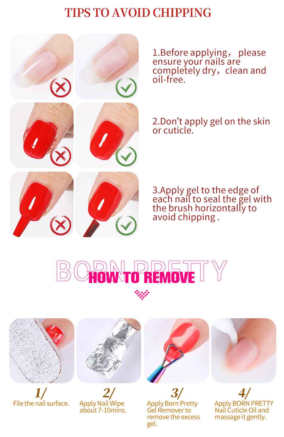 BORN PRETTY Neon Red Gel Nail Polish Yellow Green Summer Color Semi Permanent Varnish 10ml Soak Off UV LED Nail Art Manicure