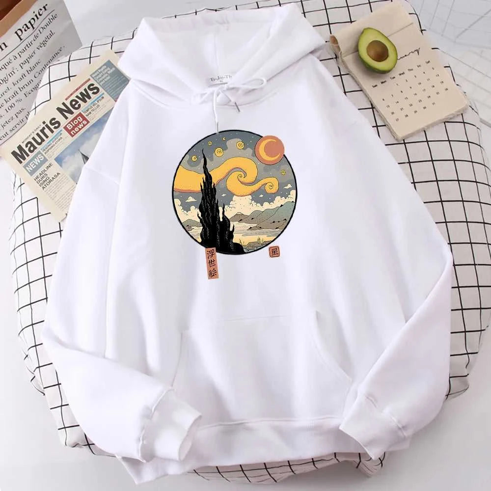 Starry Ukiyo-E Night Printing Hoodie Men Fashion Comfortable Hoody Autumn Fleece Sweatshirt Casual Warm Pullover Tops The jack market .AU The jack market .AU Men Fashion $ 37 14:771#Beige;5:4182