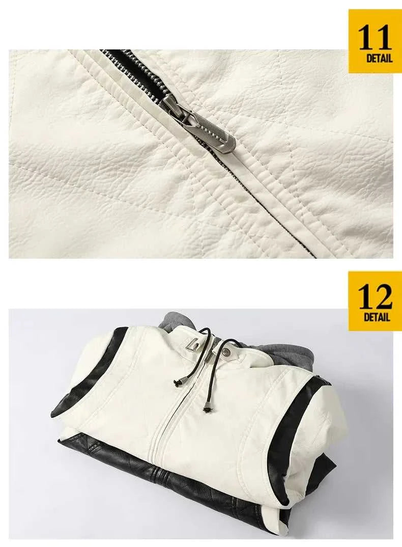 Spring Men's Leather Jacket High Quality Stand Collar Fashion Youth Embroidery Hooded PU Leather Coats EUR Size 3XL Men Clothing The jack market .AU The jack market .AU Men Fashion $ 78 14:771#White hooded;5:4183#EUR 3XL--CHN 4XL