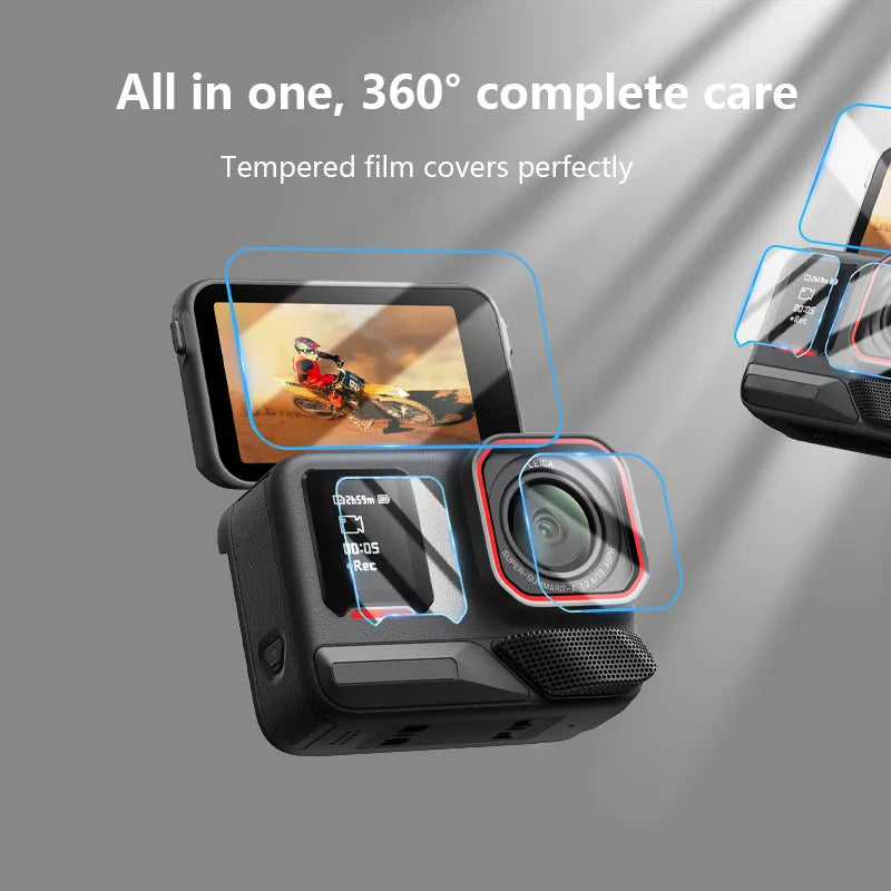 STARTRC Storage Shoulder Bag Case for Insta360 ACE Pro 2 Camera Accessories Waterproof PU Case Silicone Body Cover Glass films