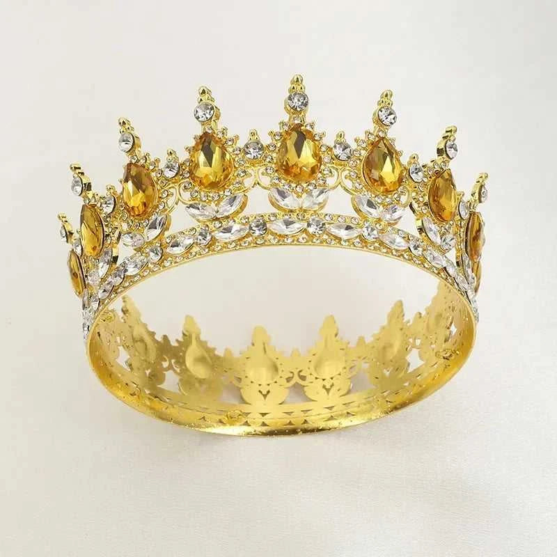 Wholesale Gold Crystal Headdress Prom Pageant Full Round Circle King Crowns For Cake Decoration The jack market .AU The jack market .AU Jewellery & Chains $ 65 200001033:200025551#C21;351:200001569