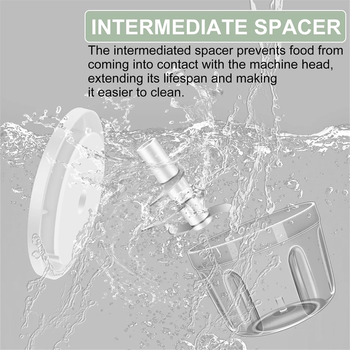 ABQR 400ML Electric Garlic Chopper, 6 Blades Garlic Grinder Mini , USB Portable Veggie Chopper,Garlic Mincer