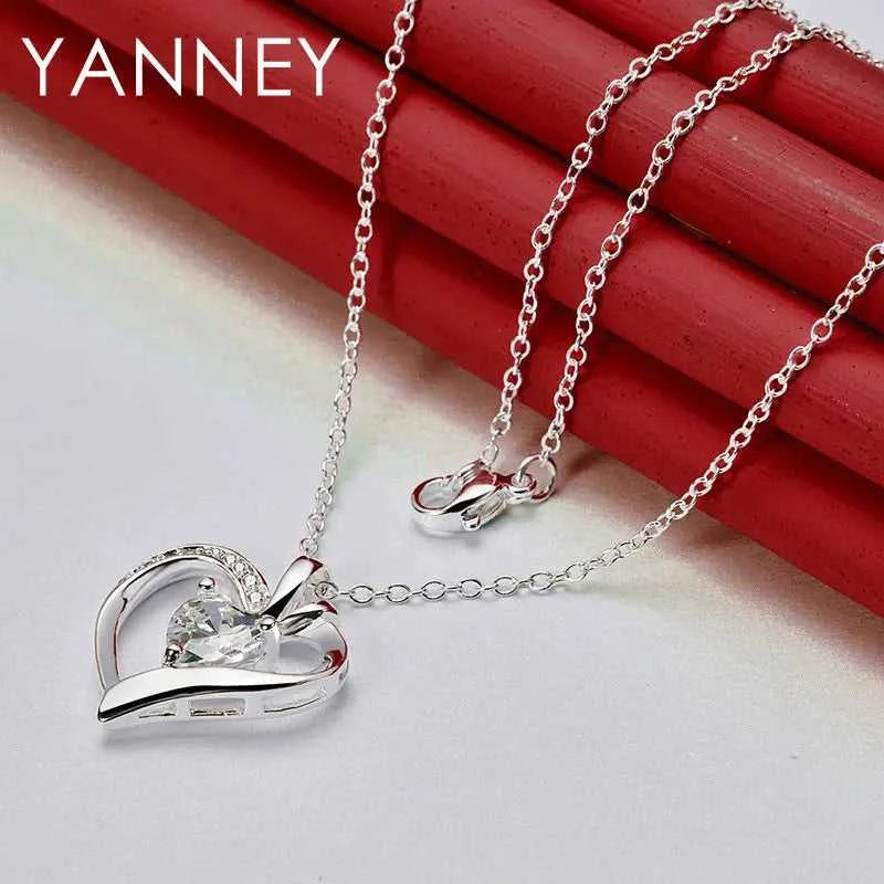 New 925 Sterling Silver 16-30 Inches Luxury AAA Zircon Heart Necklace For Women Fashion Wedding Party Gift Jewelry Charm The jack market .AU The jack market .AU Jewellery & Chains $ 48 200000226:193#Link Chain;200000639:883