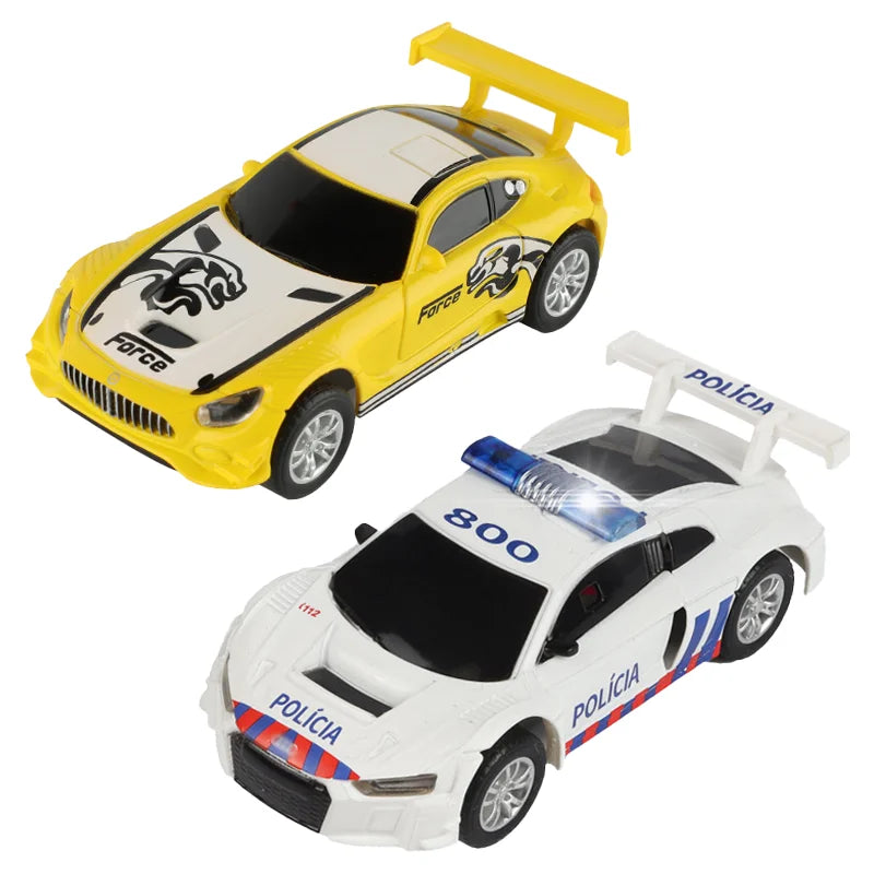 1:64 Slot Car Electric Race Track Set – 2-Pack Circuit Railway Toy