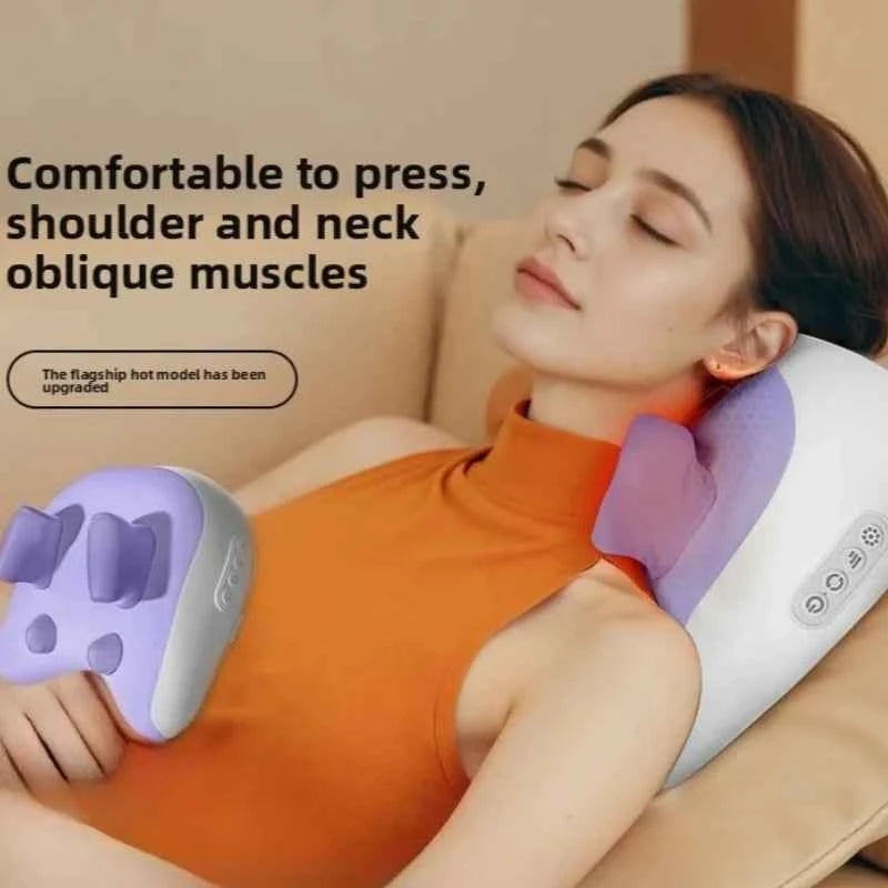 SPA Portable Wireless Neck & Shoulder Massager – Super Strong, Warm & Cozy Pillow for Ultimate Relaxation