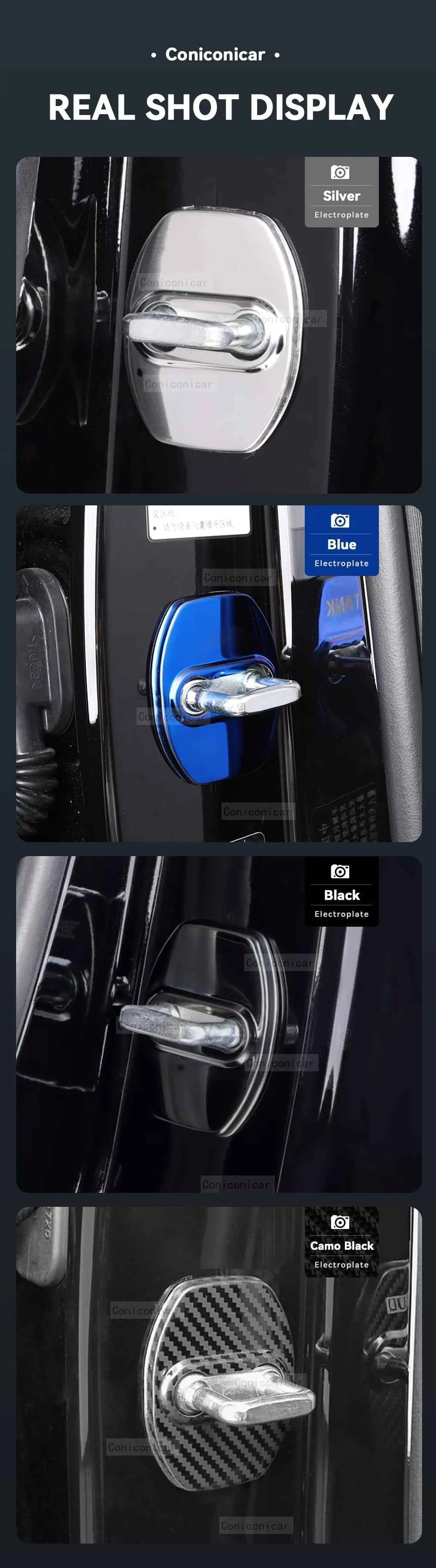 GMC Sierra 2015-2023 Stainless Steel Door Lock Protector | Anti-Rust Buckle Cover & Stylish Accessory