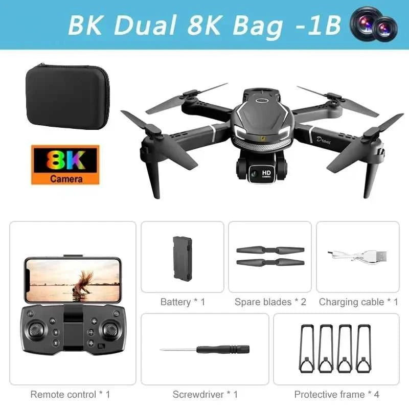 Drone V88 8K 5G Professional HD Dual Camera Aerial Photography 15000M Remote Control Aircraft Folding Quadcopter 2026 New The jack market .AU The jack market .AU Drones $ 96 14:29#Black Dual 8K-1B