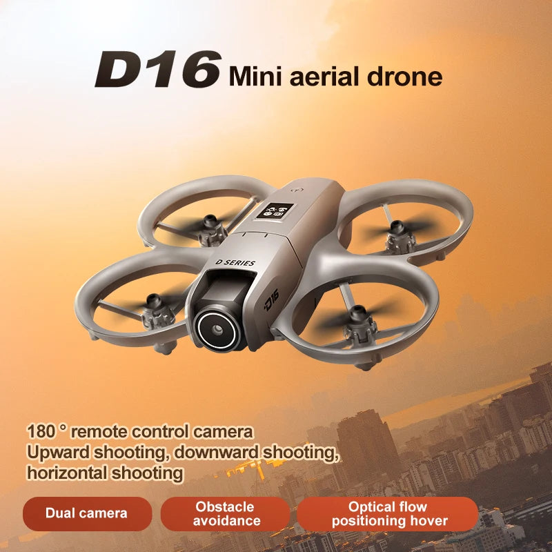 New D16 Mini Drone 8K HD Dual Camera GPS Positioning Profesional 180° Electric Adjustable Obstacle Avoidance Bushless UAV 2026