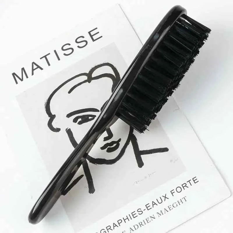 1PC Black Professional Fade Brush Barber Neck Sweeping Brush Comb Haircut Accessories Facial Cleaning Tools For Men Brushes Comb