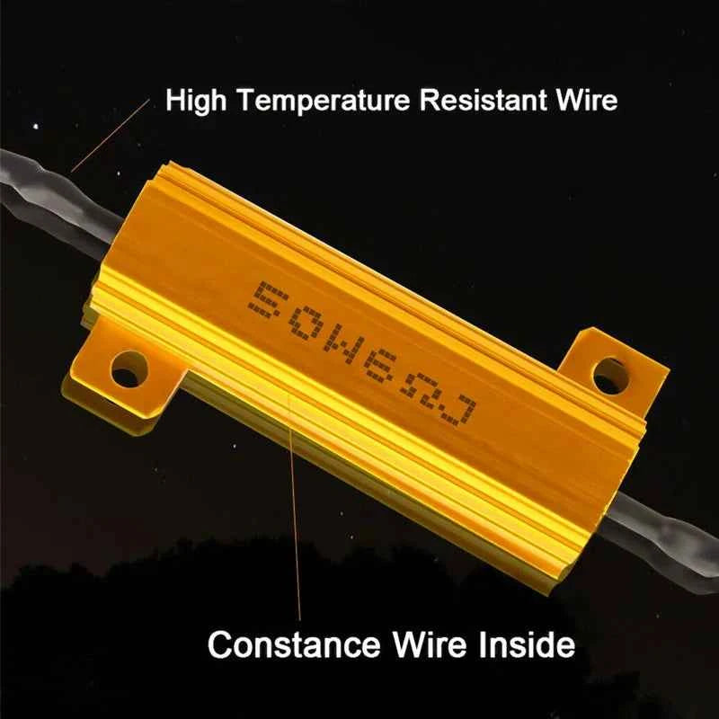 4pcs LED Indicator Ballast Load Resistor Flash Rate Relay Turn Signal Bulbs 50W 6 ohm Load Resistor