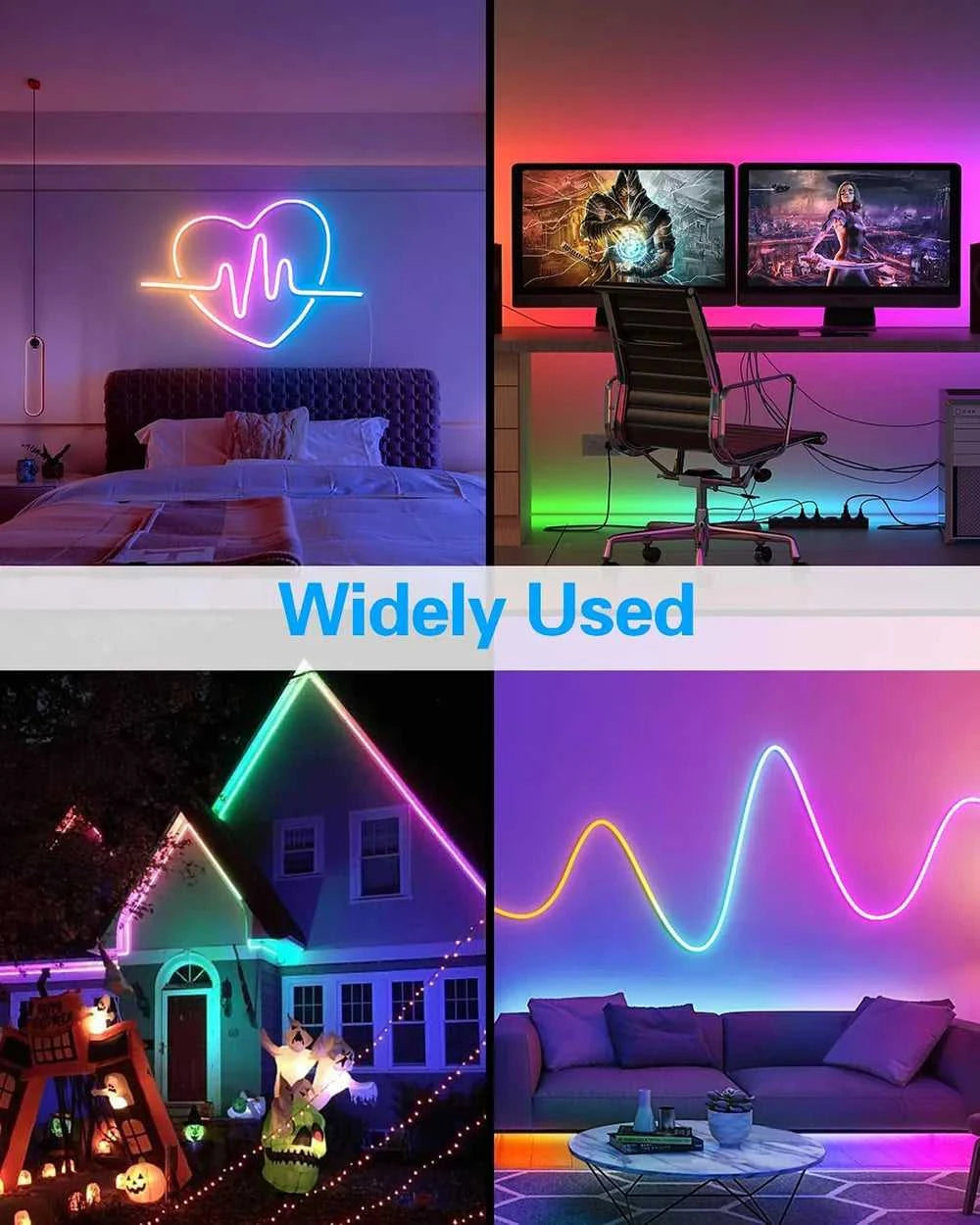 12V 24V RGB Neon Light LED Strip Addressable WS2811 84LEDs/m 6x12mm Flex Silicone Rope Rainbow Lamp Home Decoration Waterproof The jack market .AU The jack market .AU Home $ 51 136:9131245839#12V 1m
