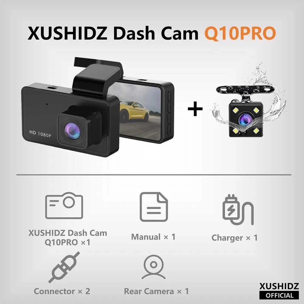 XUSHIDZ Q10 1080P NEW Dash Cam Night Vision Car DVR Vehicle Recorder Car Camera G-sensor HDR DVR Loop Recording Dashcam The jack market .AU The jack market .AU Home $ 60 200000182:29#Q10PRO n Rear Cam;200009160:100019035