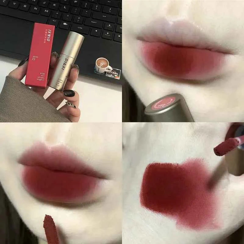 Dark Brown Velvet Matte Lip Gloss - Waterproof Liquid Lipstick for Confident Nude Coffee Brown Lips
