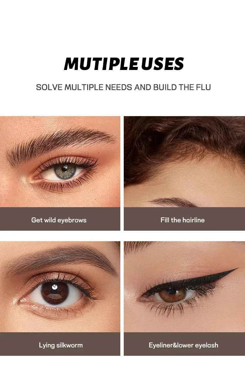 High Quality 24 Hour Four Forks Natural Water Resistant Liquid Eyebrow Pen Makeup Non-Blotting 4-Split Eyebrow Pencil Cosmetics