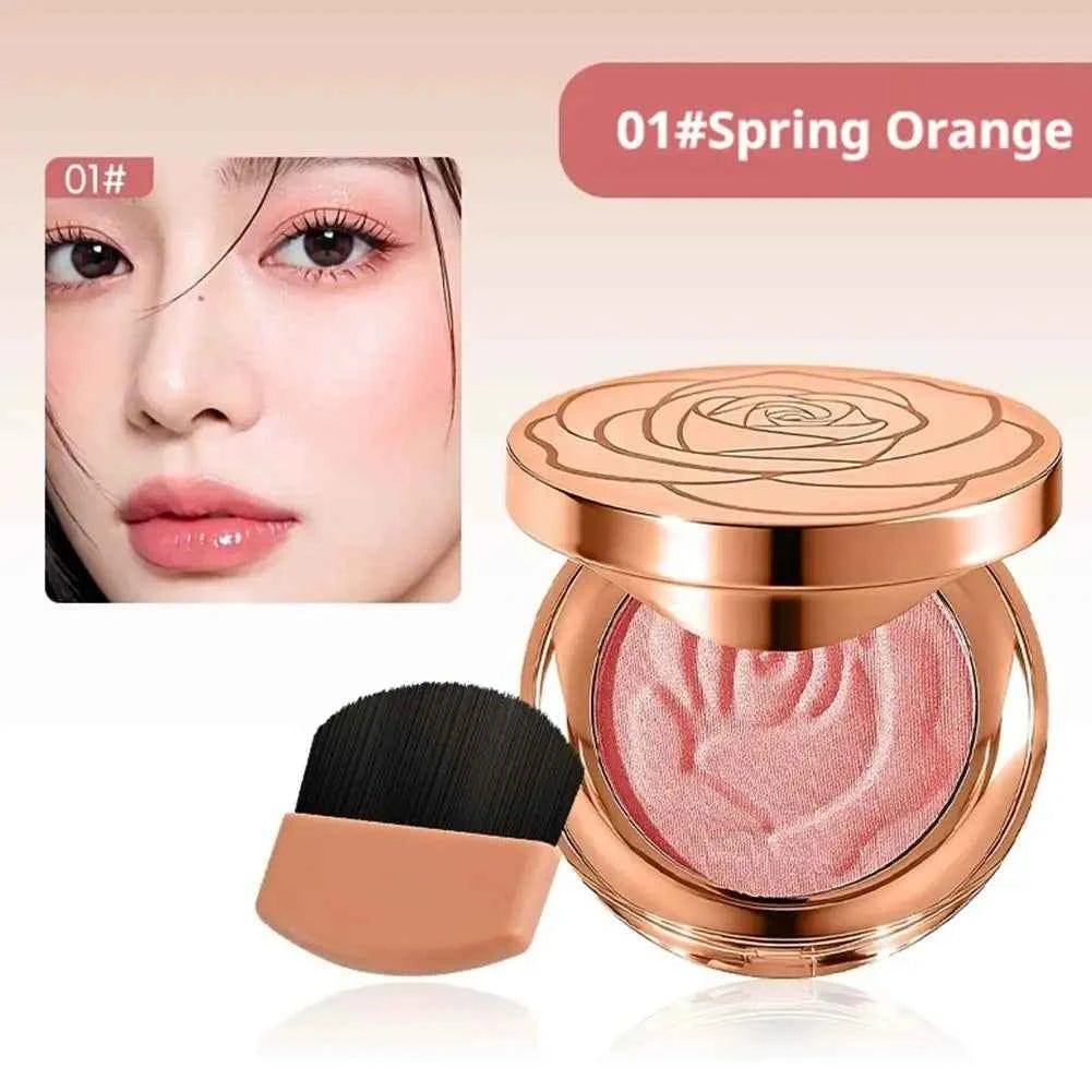 Radiant Rose 3-in-1 Blush Palette – Shiny & Matte Finishes for a Bright, Lasting Glow