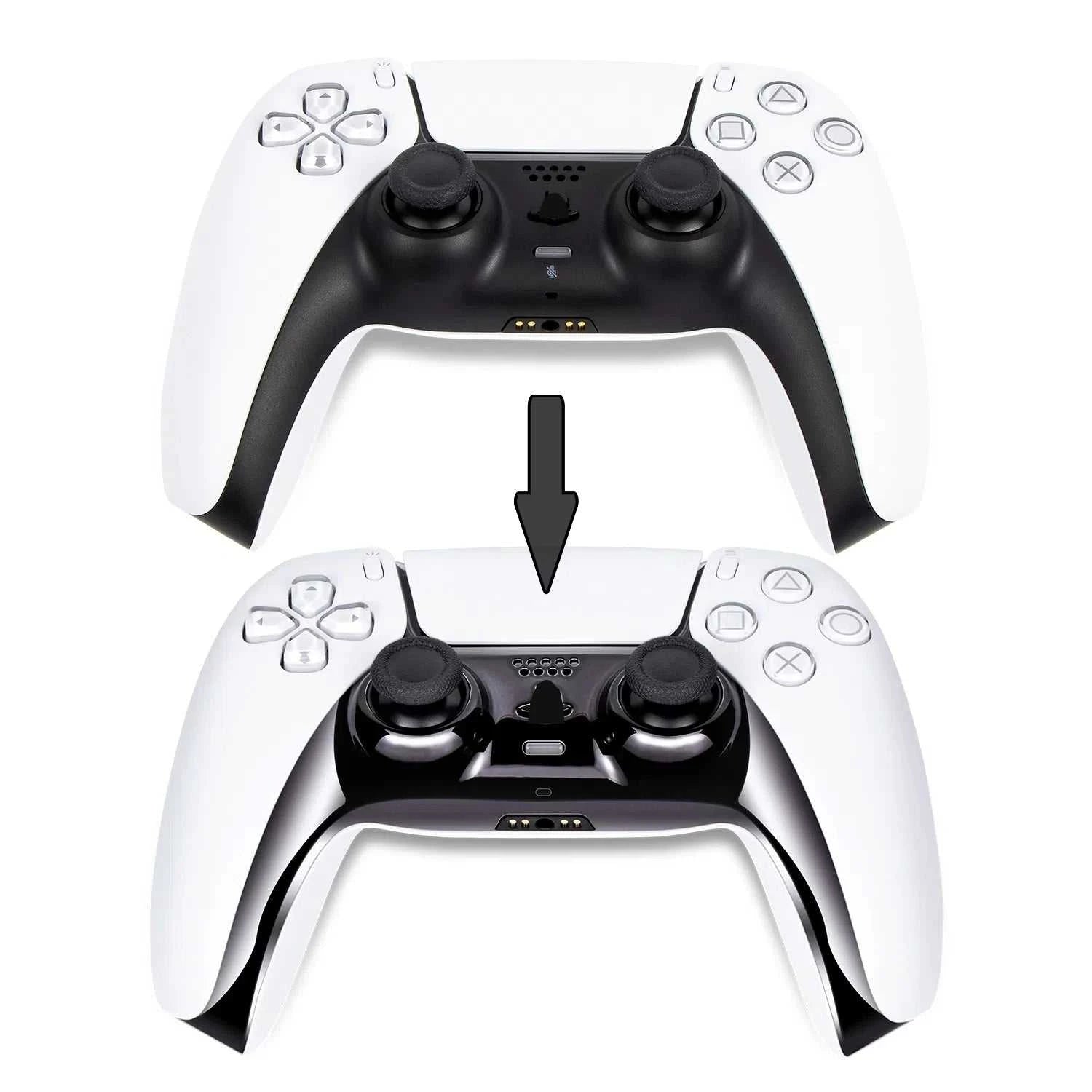Chrome Black Glossy Chrome DIY Replacement Controller Shell for PS5 Custom Plates Cover Compatible Upgrade For PS5 Slim The jack market .AU The jack market .AU Accessories Electronics $ 50 14:350853