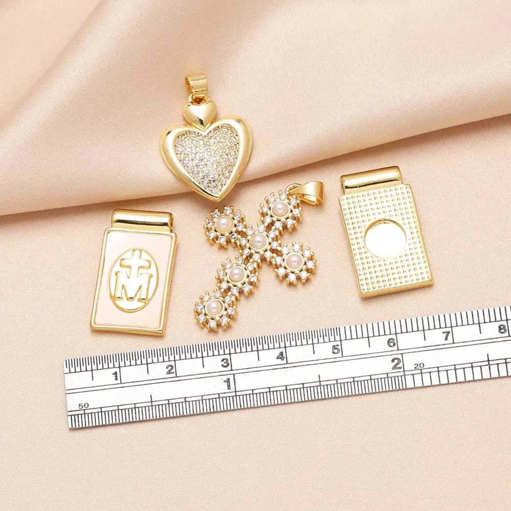 OCESRIO White Crystal Heart Beads Cross Pendant for Necklace Copper Gold Plated shell FE Jewelry Making Supplies pdtb218 The jack market .AU The jack market .AU Jewellery & Chains $ 51 200001033:361188#D nkeb181