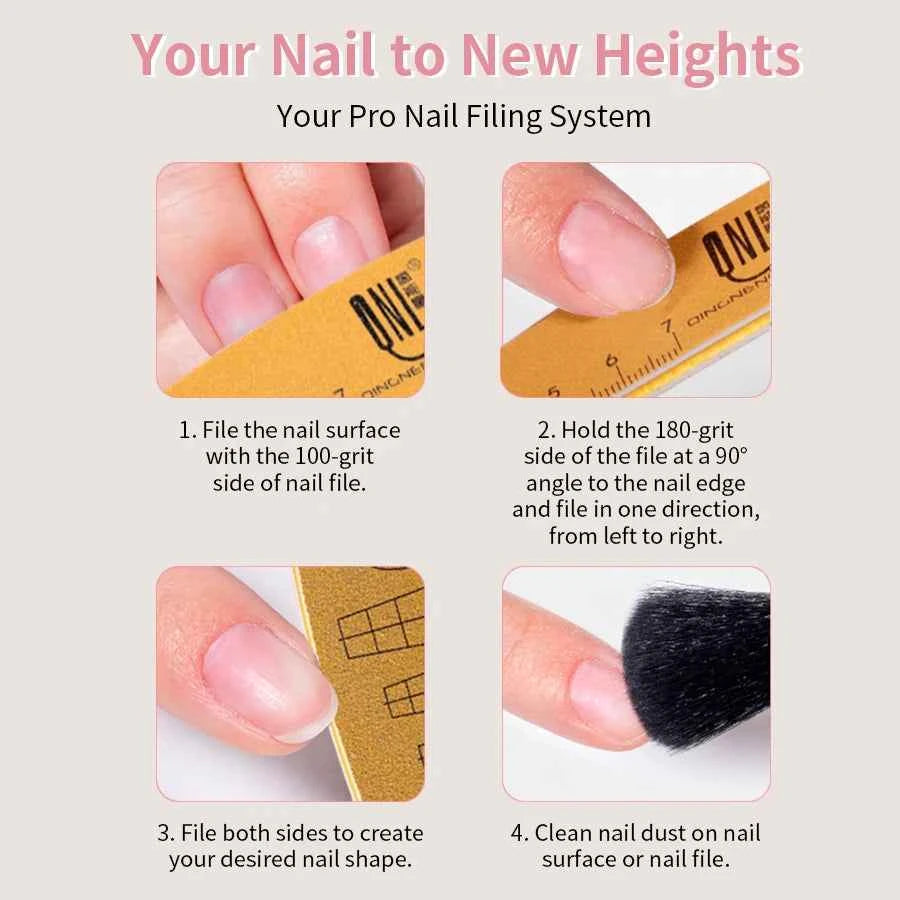 Nail Artistry Pro Nail File Set - Double-Sided 180/240 Grit for Precision Buffing & Professional Manicures (2/4/5/10pcs)