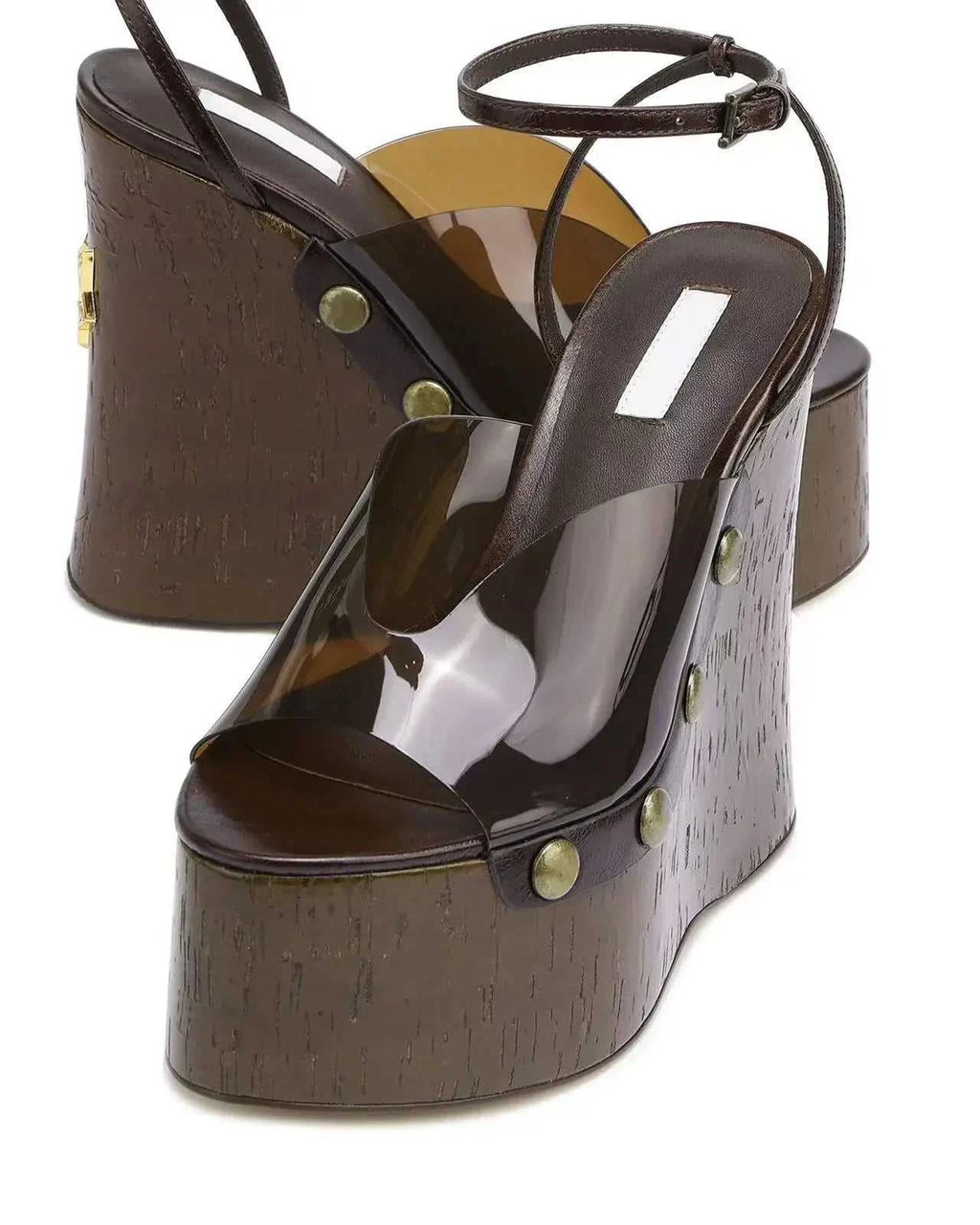 2025 High-heeled Thick-heeled Shoes for Women's Wear Thick-soled Wood Grain Waterproof Table Sandals Metal Nail Buckle Sandal The jack market .AU The jack market .AU Step Up Your Style: Trendy Shoes for Every Occasion! $ 122 14:193#Light brown sandals;200000124:200000337