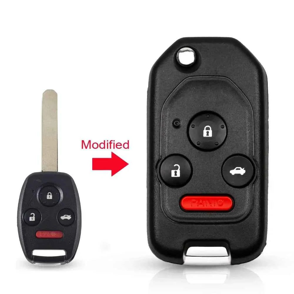 KEYYOU New Modified Car Key For Honda Accord Civic CRV Pilot 2007 2008 2009 2010 2011 2012 2013 Remote 2/3/4 Button Flip Folding