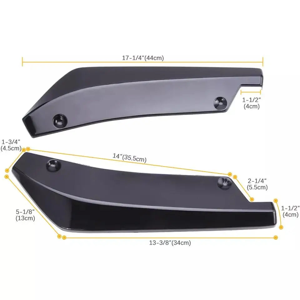 Car 1 pair of rear corner rear lip chassis anti-collision corner carbon fiber spoiler  exterior accessories universal
