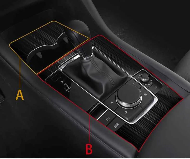 For Mazda 3 BP 2019 2020 2021 2022 2023 2024 2025 Car Central Console Gear Shift Panel Trim Cover Water Cup Frame Accessories