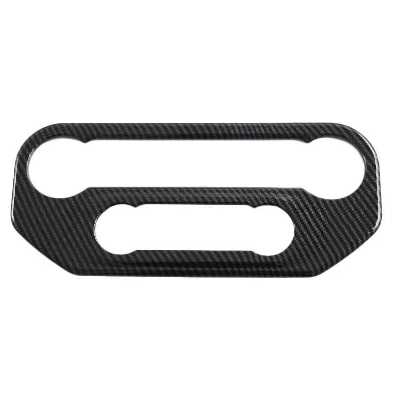 Center Console Air Conditioning Switch Panel Decoration Cover Trim for Ford Bronco 2024 2025 Interior ABS Carbon Fiber