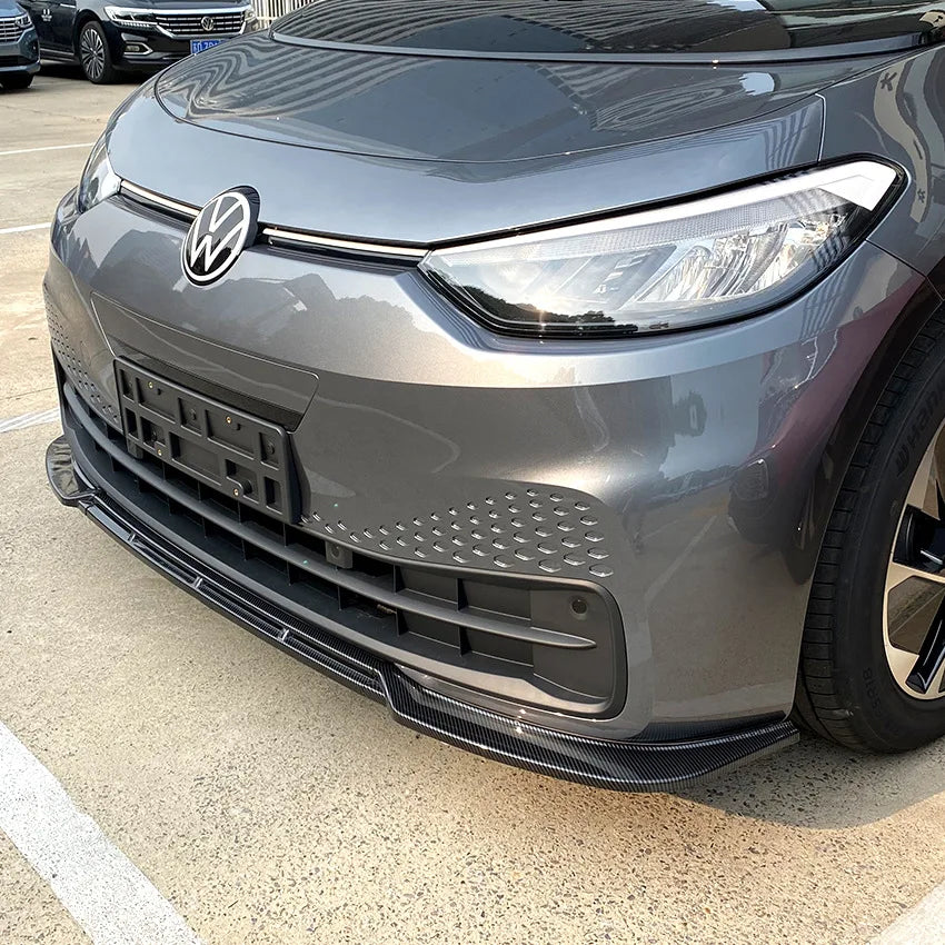 3Pcs Car Front Bumper Splitter Lip Spoiler Diffuser Guard Body Kit ABS Cover For Volkswagen VW ID.3 2019 2020 2021 2022
