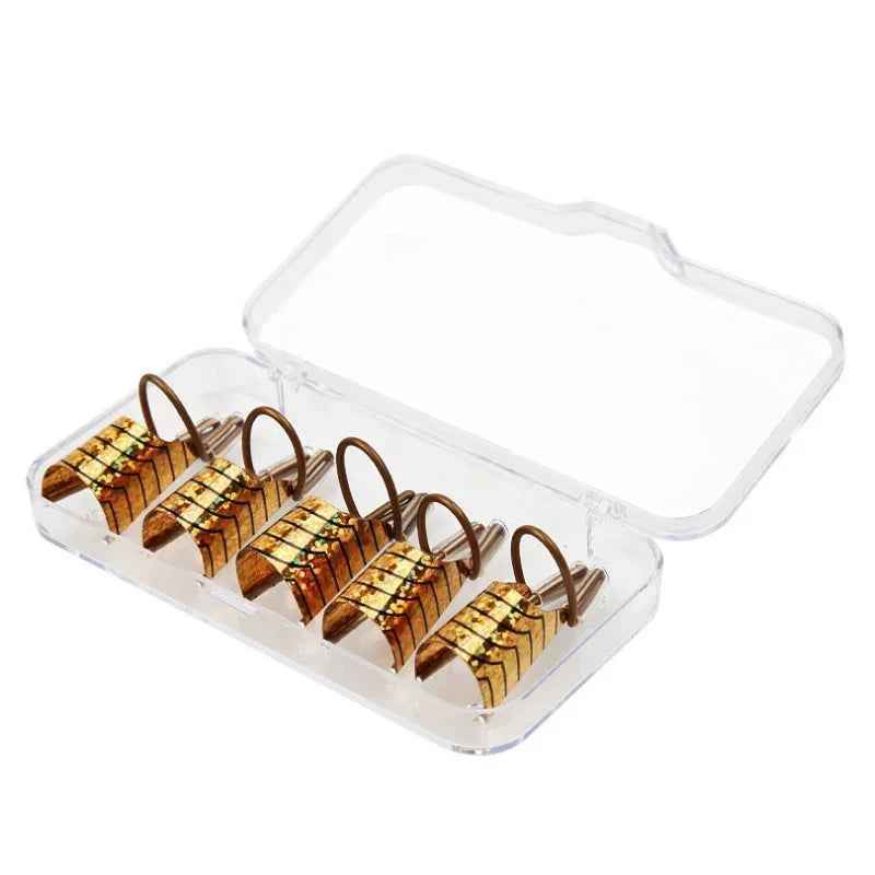 Acrylic French Nail Art Tips - 5 Reusable Nail Forms for Perfect Extensions with UV Gel