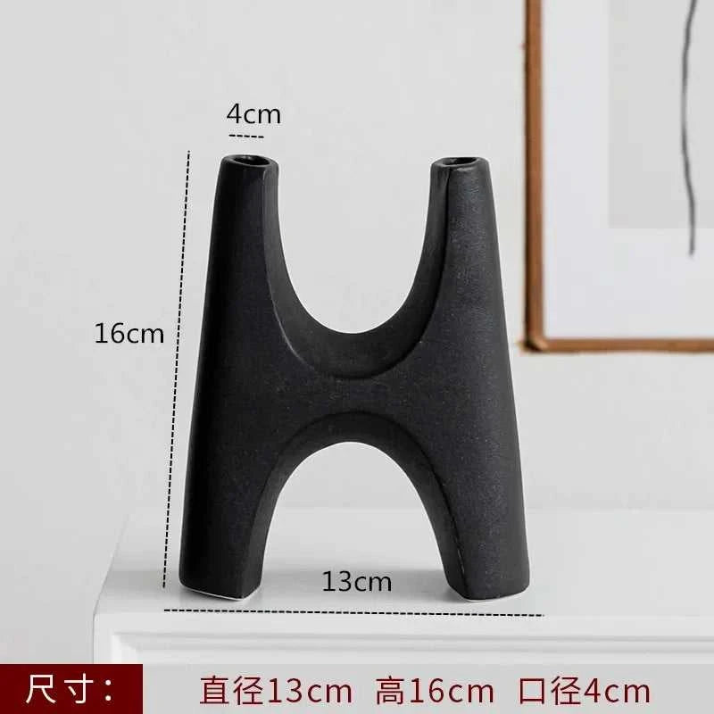 Nordic Decoration Home Flower Vase Black and White Art Ceramic Vase Minimalism Dried Flower Arrangement Accessories B&B Ornament The jack market .AU The jack market .AU Home $ 51 14:200006155#1pcs