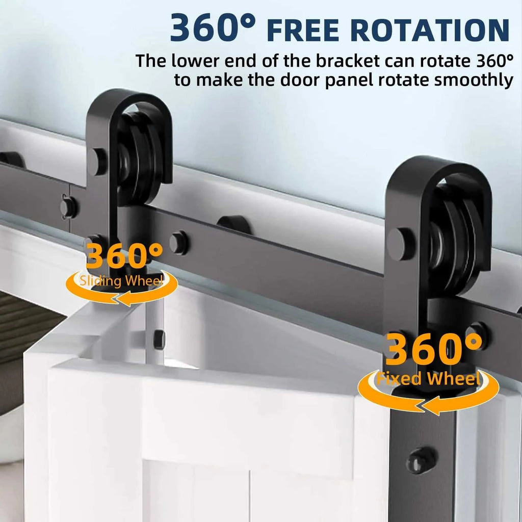 Heavy Duty Bi-Folding Sliding Barn Door Hardware Kit Quiet Side-Mounted Roller – 2/4 Bifold Doors For Closet Laundry Bedroom The jack market .AU The jack market .AU Home $ 150 14:350850#72in for 4 Doors;200007763:201336101