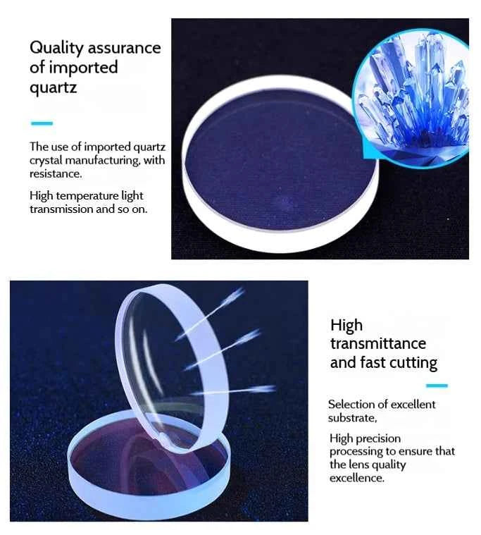 100pcs/lot 18*2 Glass Laser Protection Lens/Protective Windows For Fiber Laser Cutting Machine