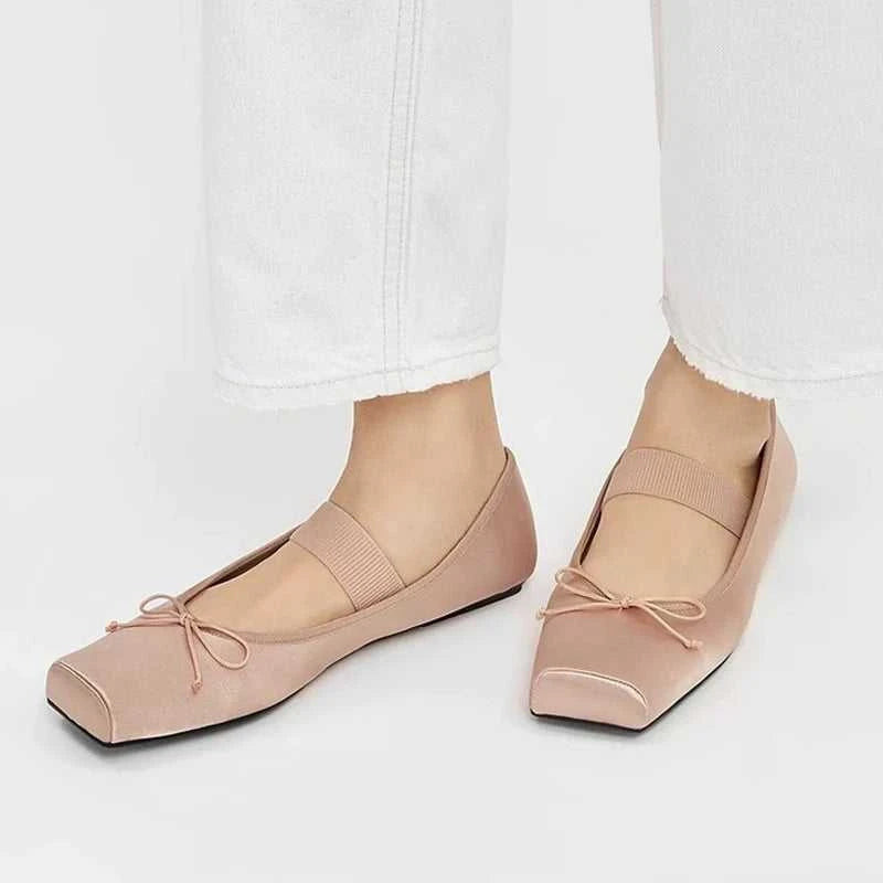 sweet pink silk flat shoes woman square toe bowtie ballet flats silver leather mary janes shoes elastic band moccasions women The jack market .AU The jack market .AU Step Up Your Style: Trendy Shoes for Every Occasion! $ 79 14:771#silver;200000124:200000333