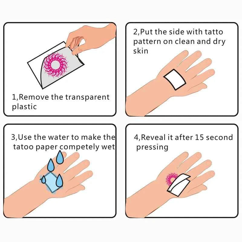 Big Size Anime Curse Mark Temporary Tattoo - Waterproof Body Art Sticker for Men & Women