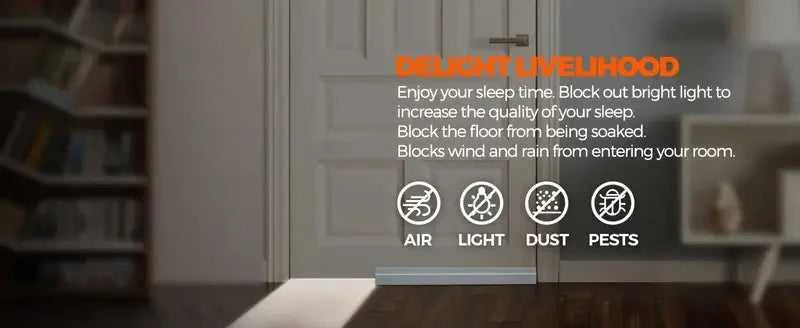 Silicone Door Draft Stopper, Under Door Draft Blocker, Insulator Door Sweep Weather Stripping, Noise Stopper, Strong Adhesive The jack market .AU The jack market .AU Home $ 53 14:193#black
